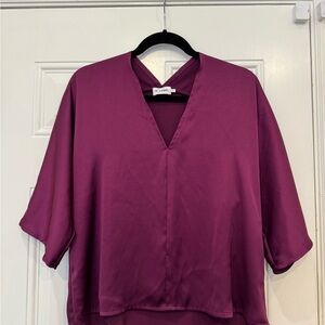 COPY - R Label The Reset Satin V Pullover Top